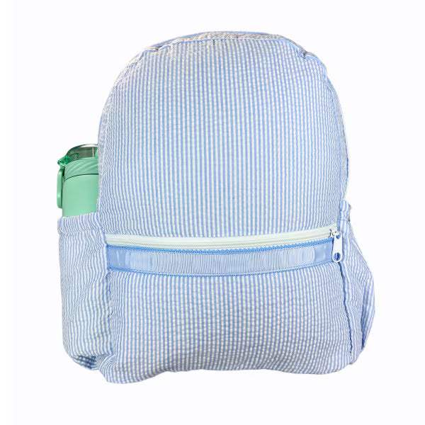 Mint Seersucker Backpack | Boys