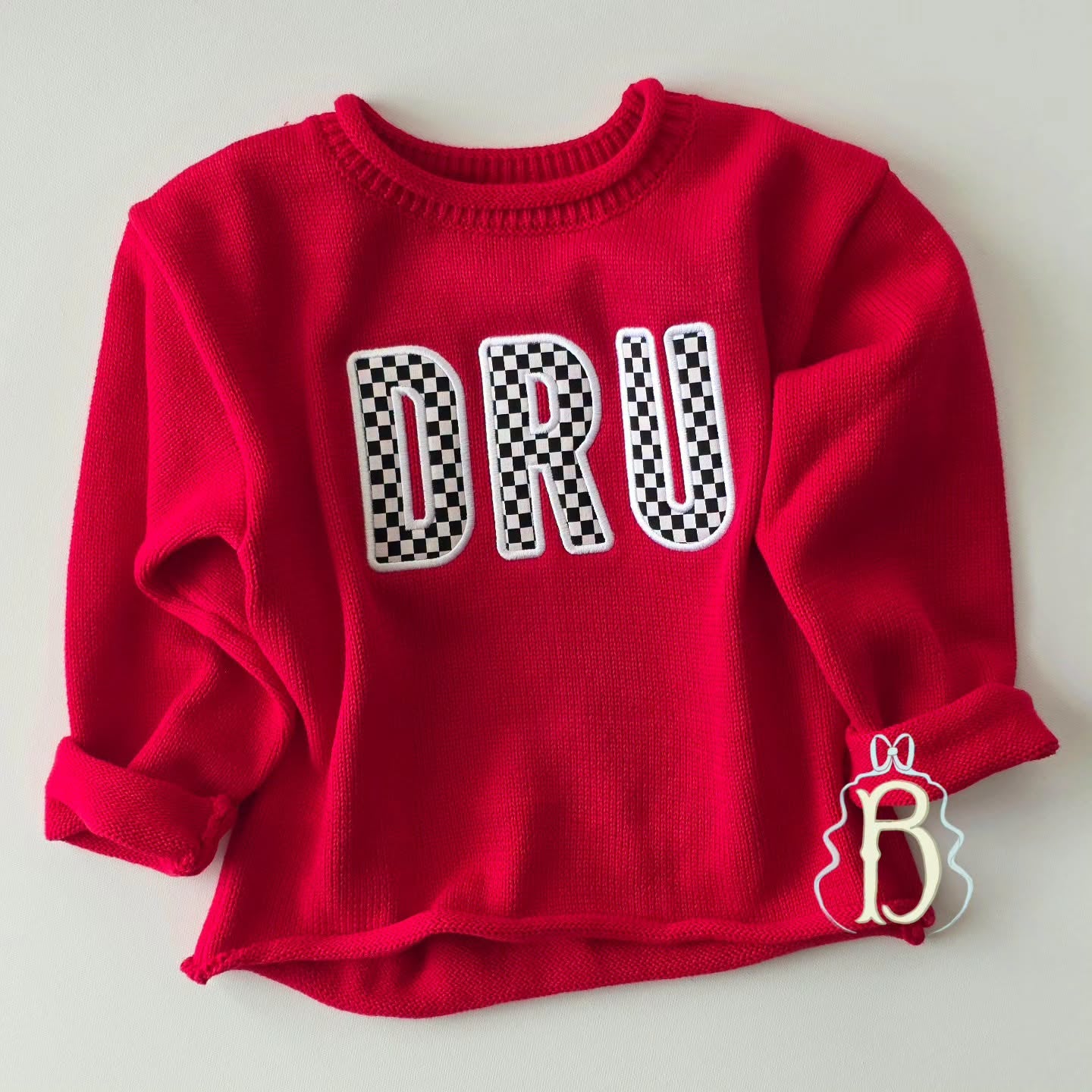 Race Day Roll Neck Sweater | Boys Applique