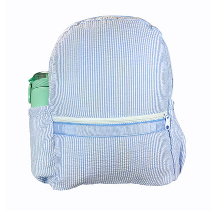 Mint Seersucker Backpack | Boys
