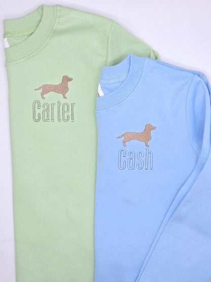 Boys Puppy Pocket T-Shirts - Long Sleeve